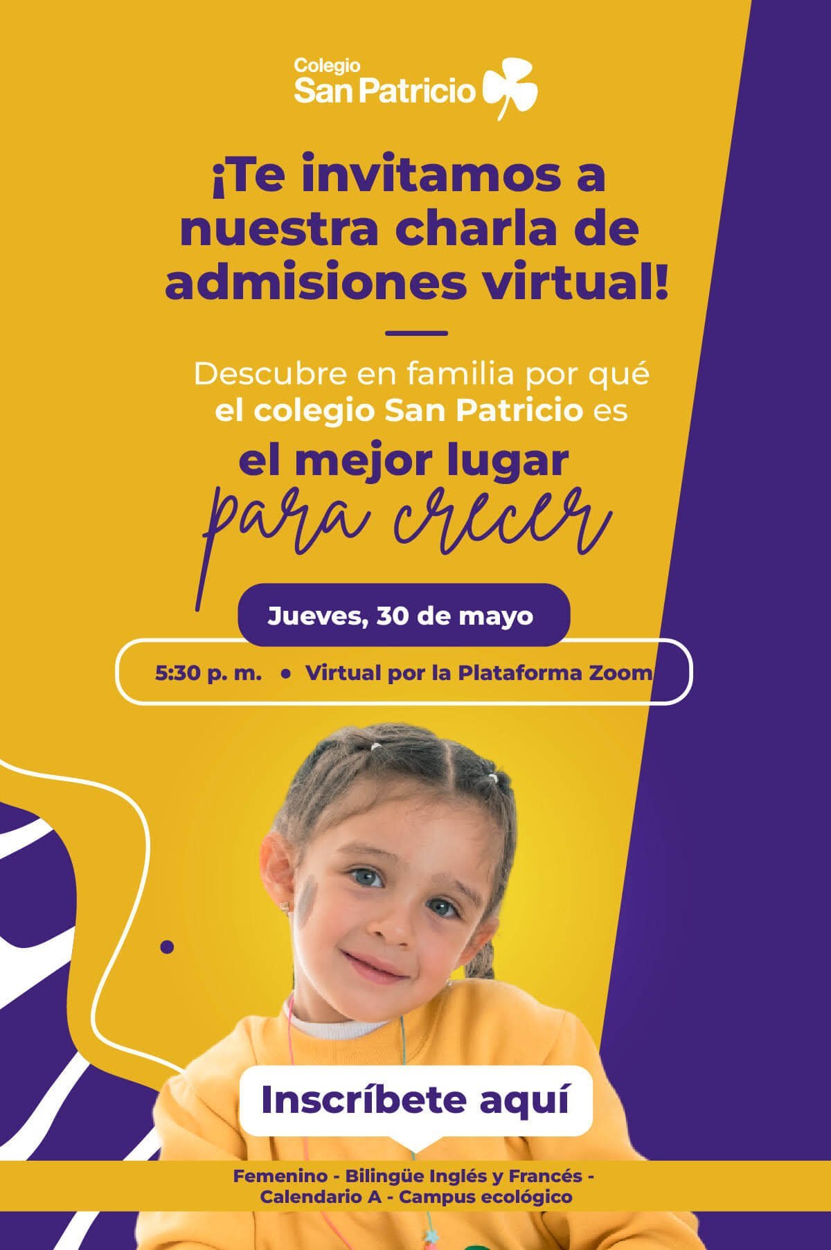 Charla de admisiones en el colegio san patricio bogota